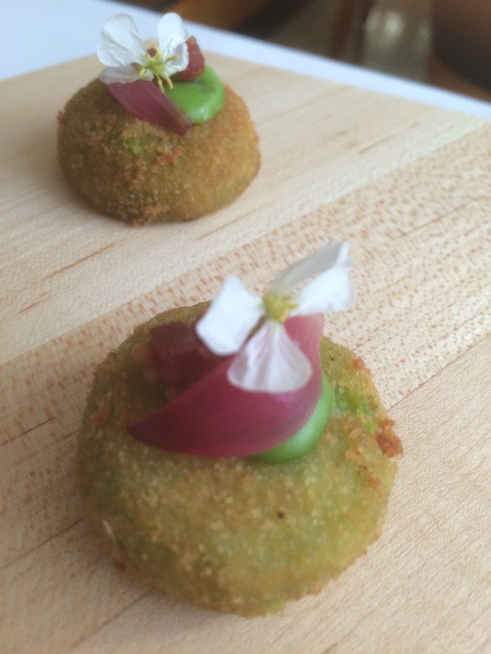 11 Madison Park fava bean croquette