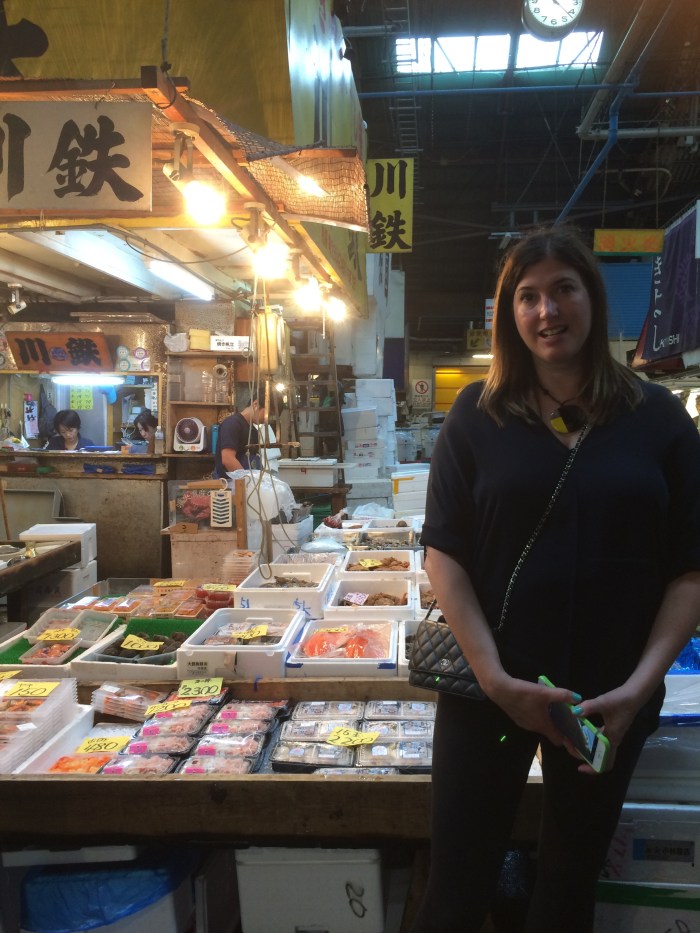 Alex Duda at Tokyo fish market