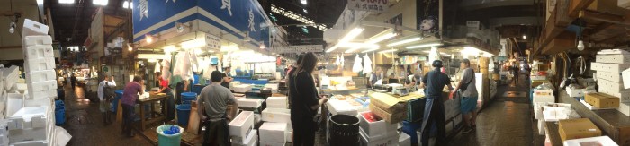 Tokyo fish market panorama