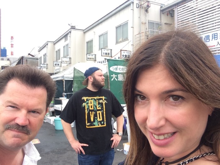 Us arriving Tokyo fish market