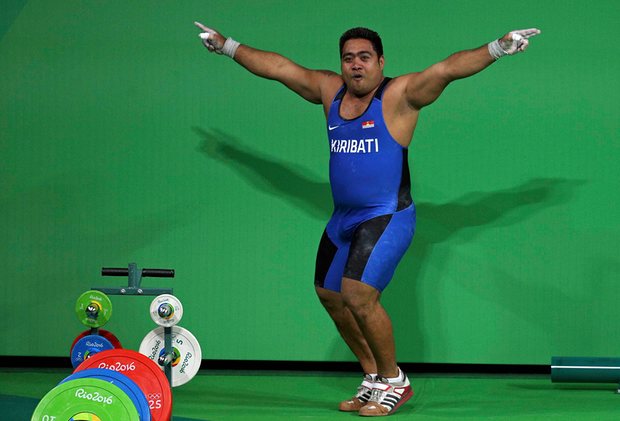 David Kotoatau Olympic Weightlifter dance