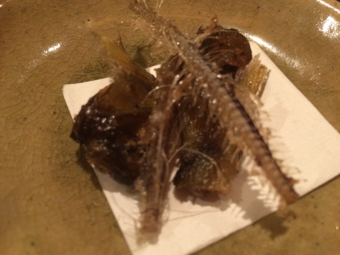 grilled Ayu fish bones