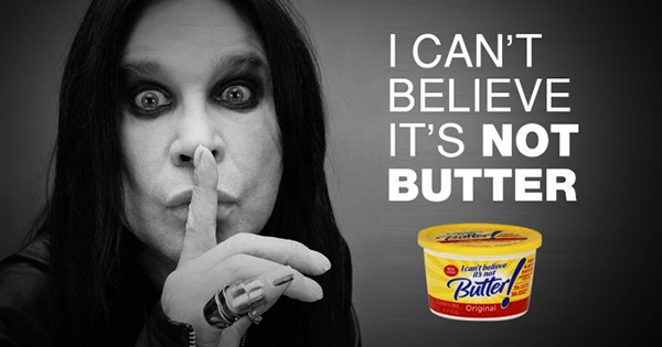 Ozzy Osborne I Can't Believe Its Not Butter Ad