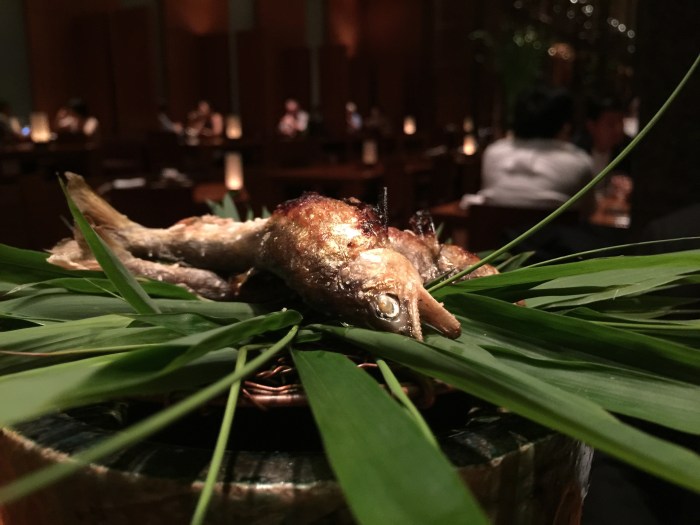 Park Hyatt ayu fish at restaurant