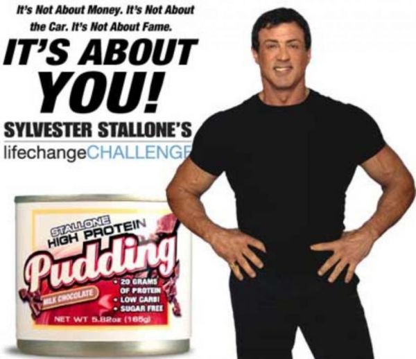 Sylvester Stallone High Pritein pudding
