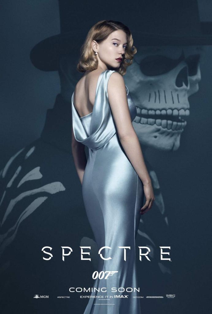 james bond satin dress james-bond-girl-spectre-look-lea-seydoux-grey-dusty-satin-silk-maxi-dress-poster
