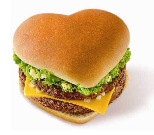 valentines day love burger