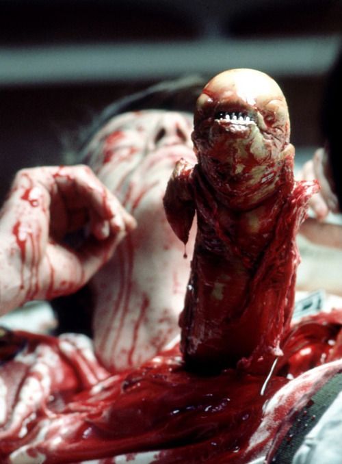 alien horror movie chestbusting-scene