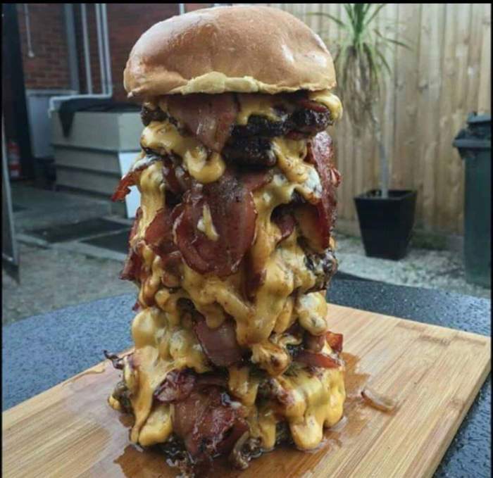 massive bacon burger