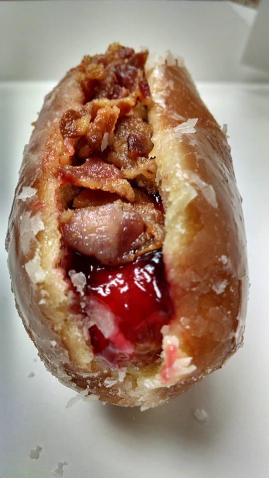Krispy Kreme baseball bacon hot dog