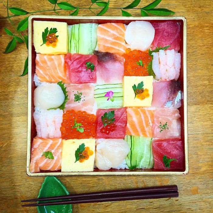 mosaic sushi art