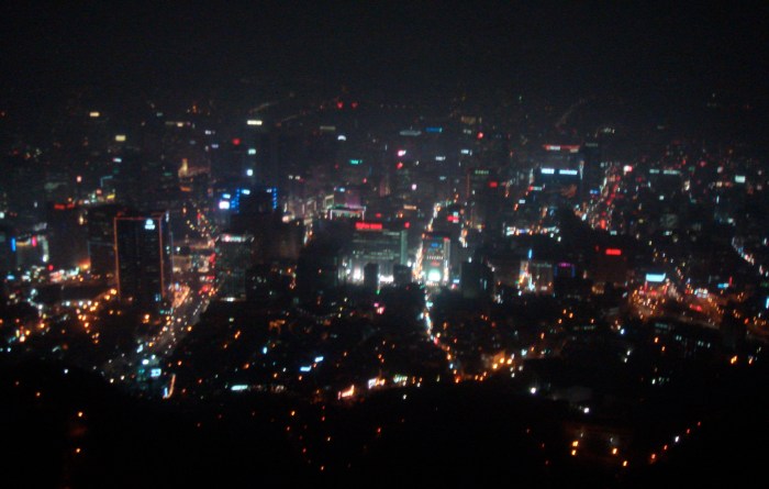 Seoul South Korea at night